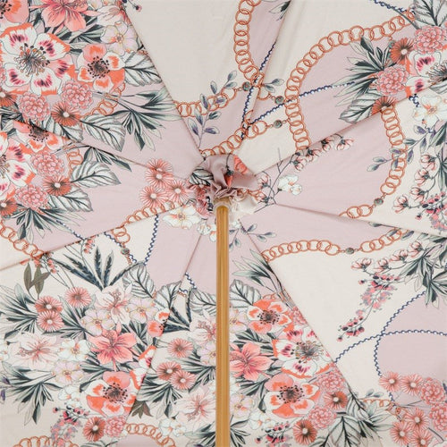 [長傘]フラワーチャーム×アイボリー