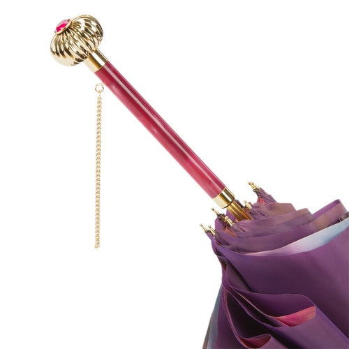 [長傘]  薔薇の傘 パープル