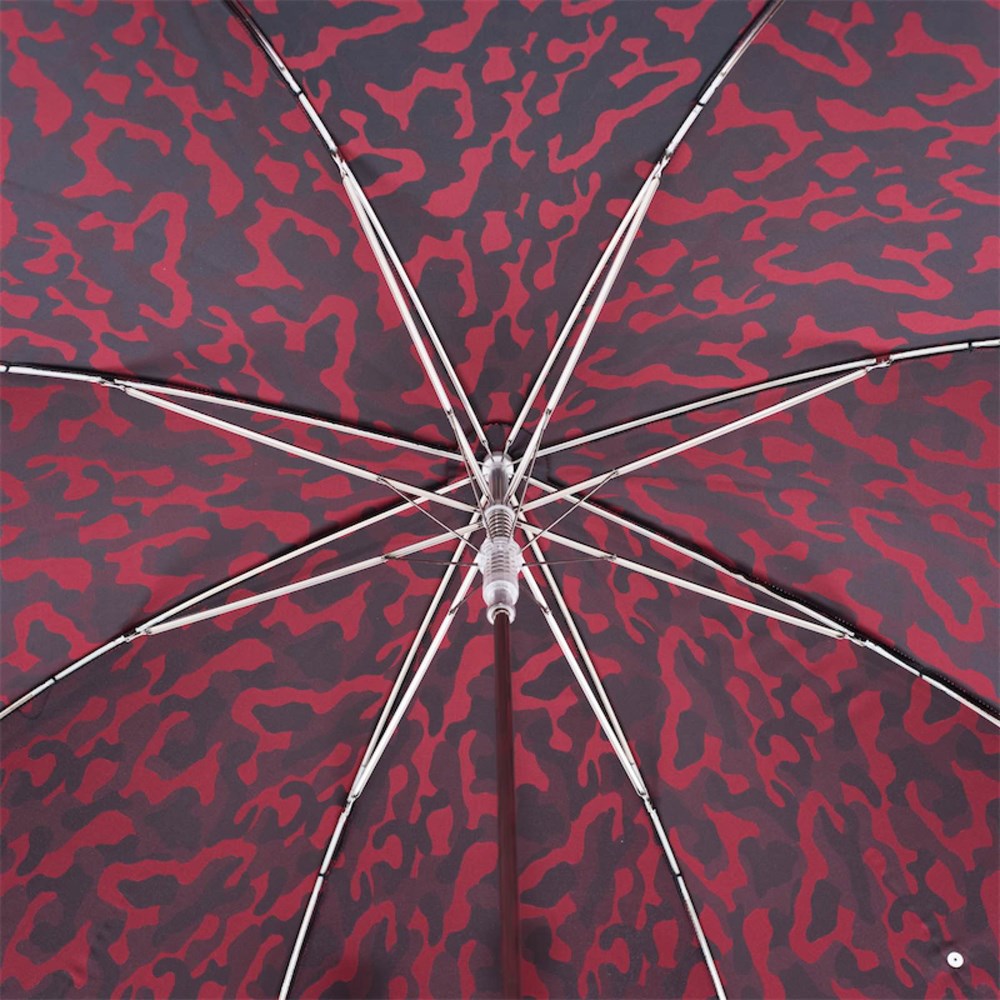 [長傘]迷彩柄×レッドカラー
