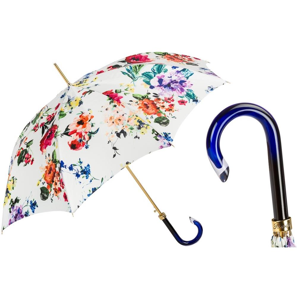 [長傘]  花と春の傘