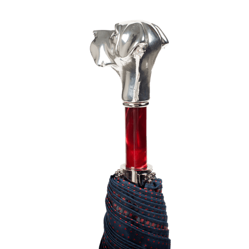 [折りたたみ傘] シルバーラブラドール x ドット
