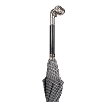[長傘] シルバーブルドッグ x 千鳥柄