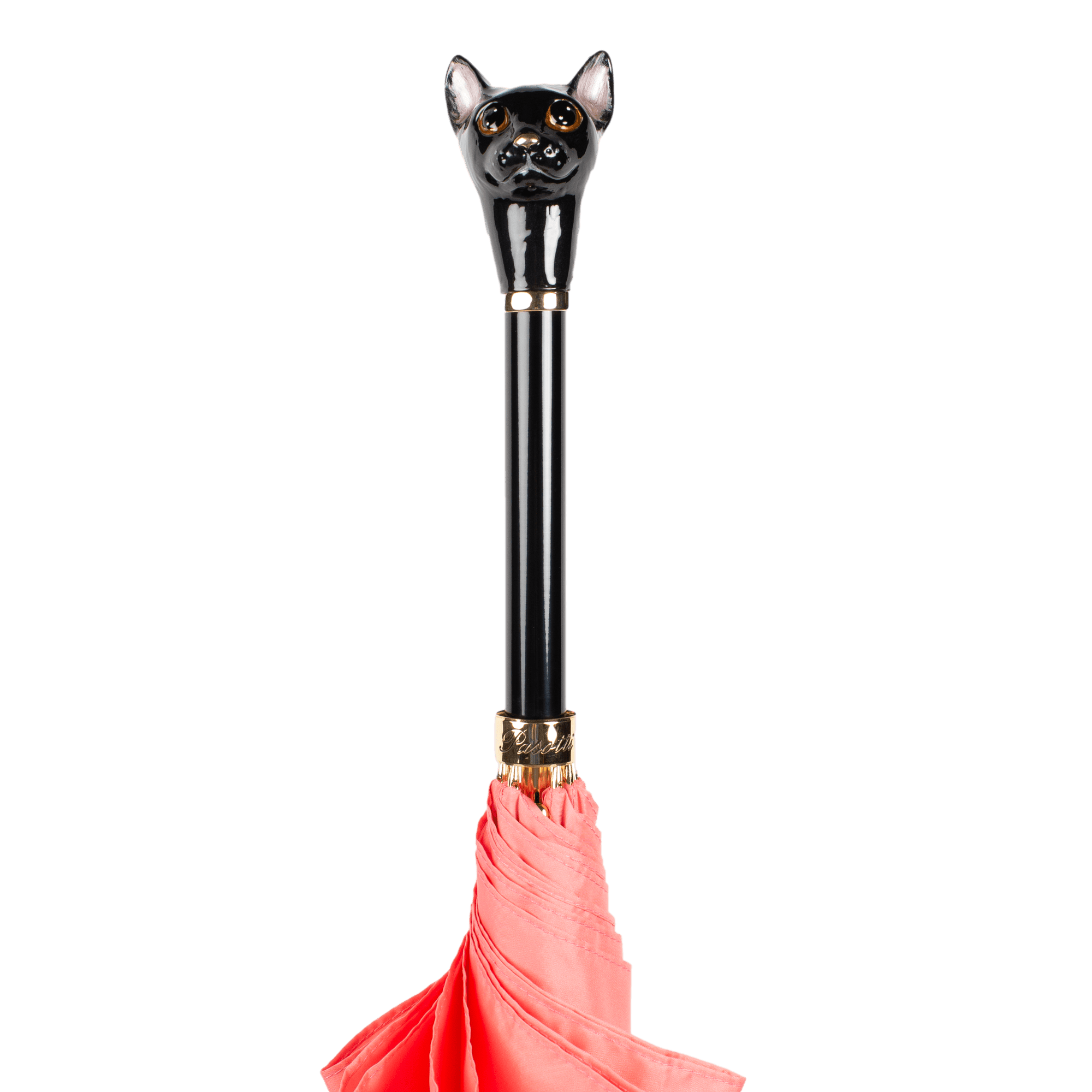 [長傘] 黒猫×ラグジュアリーピンク