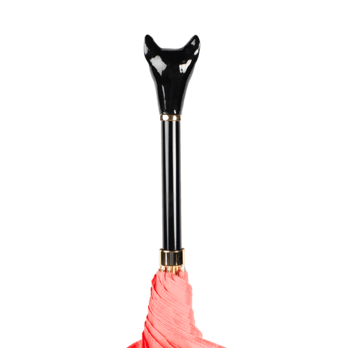 [長傘] 黒猫×ラグジュアリーピンク